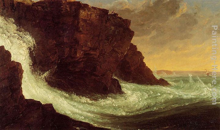 Frenchman's Bay, Mt. Desert Island painting - Thomas Cole Frenchman's Bay, Mt. Desert Island art painting